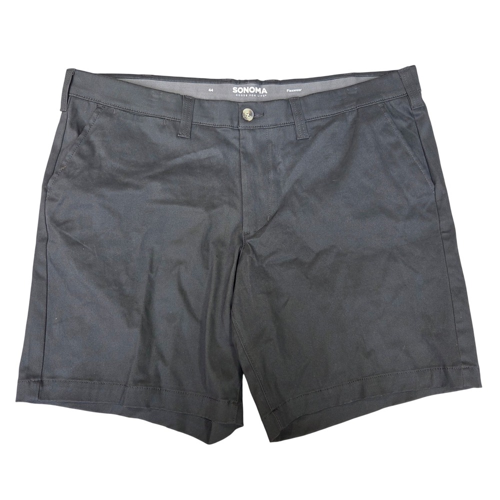 Sonoma Goods For Life Mens Flexwear Chino Shorts Gray Size 44 Stretch Cotton